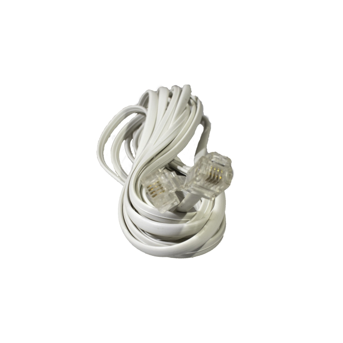 Cablu telefon mufat , 3m, alb , RJ11 tata - RJ11 tata [2]