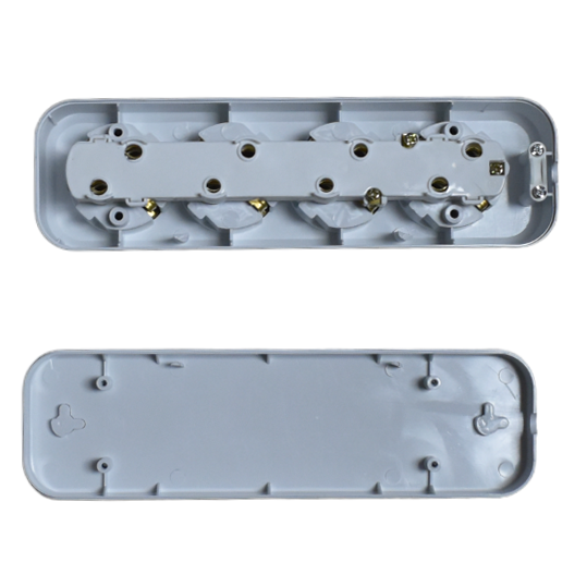 Cap prelungitor cu patru posturi Schuko contact cupru, plastic ignifugYW-5814 [3]