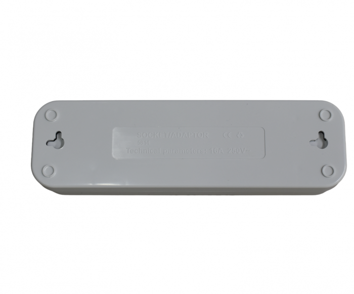 Cap prelungitor cu patru posturi Schuko contact cupru, plastic ignifugYW-5814 [2]