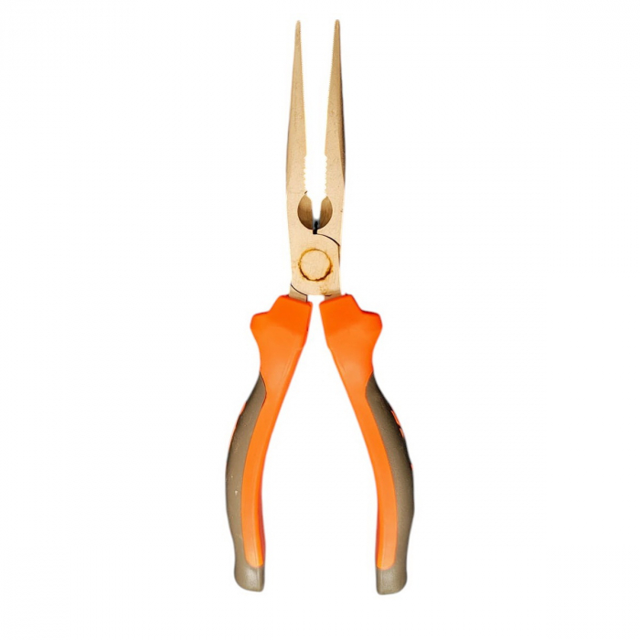 Clește cu cioc ascuțit 8” (205 mm), ergonomic, portocaliu/gri,ecoleduri [2]