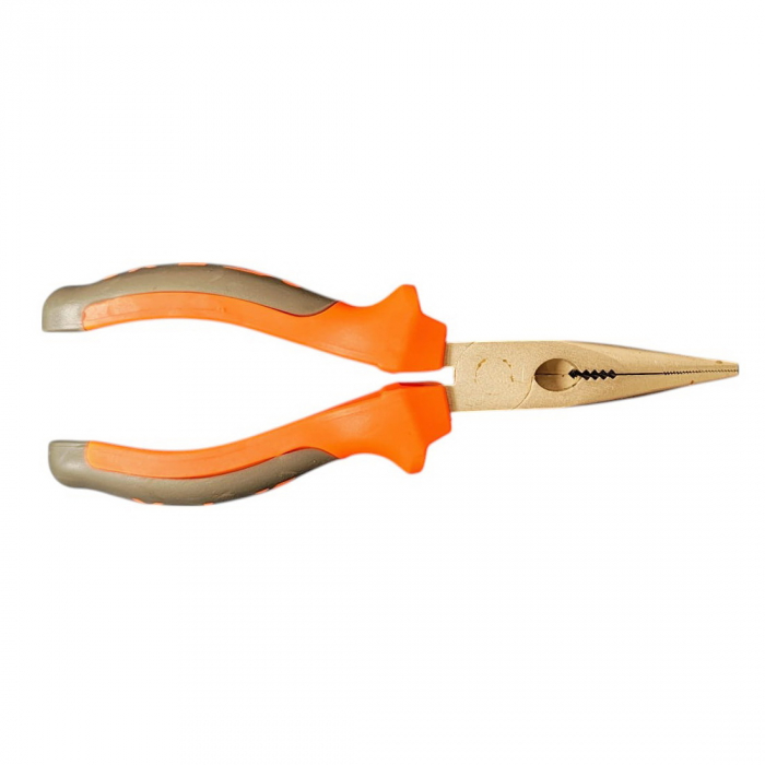Clește cu cioc ascuțit 8” (205 mm), ergonomic, portocaliu/gri,ecoleduri [3]
