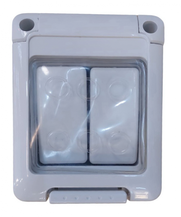 Comutator  Antigron cu Protectie, On / Off, ALb [1]