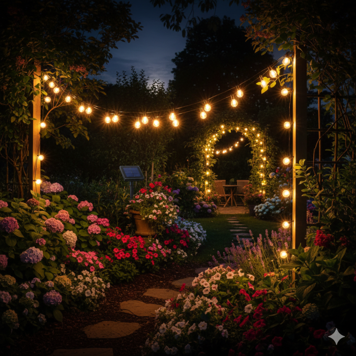 Ghirlanda solara 10m cu 20 becuri S14 filament lumina calda pentru exterior [2]