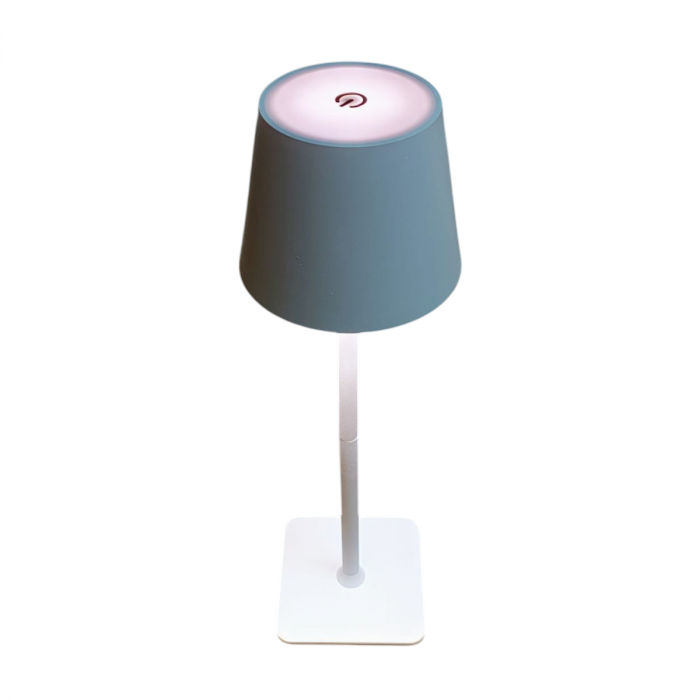 Lampă de Masă cu 3 moduri de luminare, Alba, Lampă Portabilă Modernă cu Cablu Inclus, Ø11,2x35,5 cm [5]
