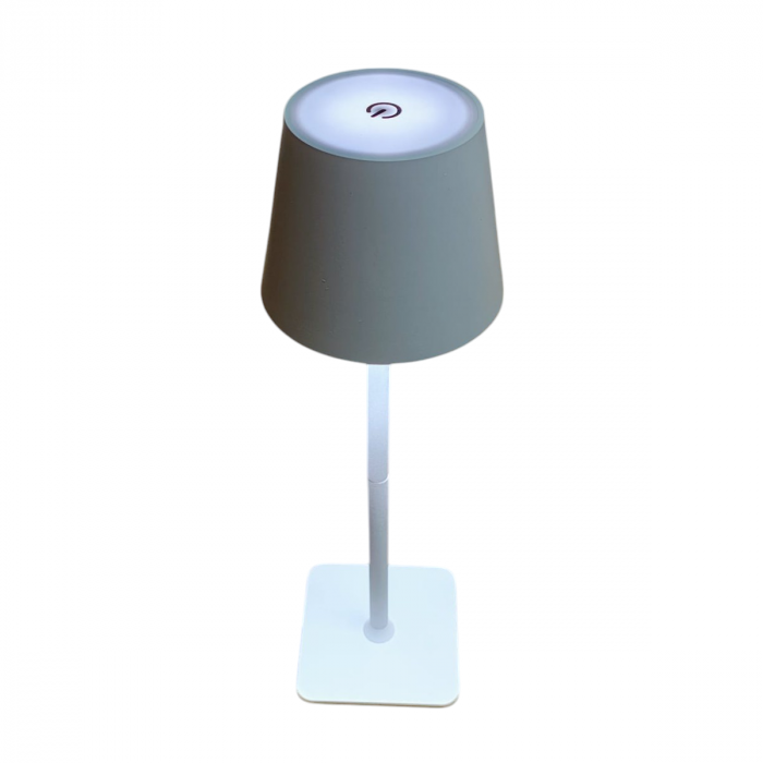 Lampă de Masă cu 3 moduri de luminare, Alba, Lampă Portabilă Modernă cu Cablu Inclus, Ø11,2x35,5 cm [4]