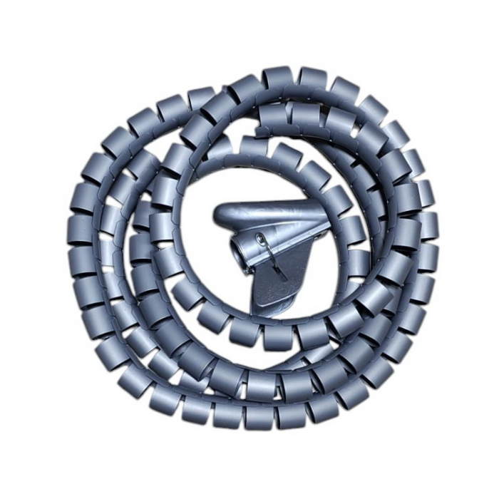 Organizator cabluri spiralat 2m gri 25-35mm cu unealta montaj [2]