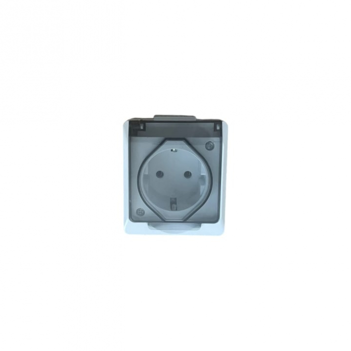 Priza simpla capac transparent contacte cupru [3]