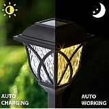 Set 6 x Lampi solare pentru gradina tip felinar, negru cu lumina calda [6]