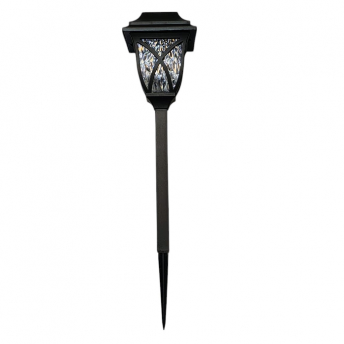 Set 6 x Lampi solare pentru gradina tip felinar, negru cu lumina calda [2]