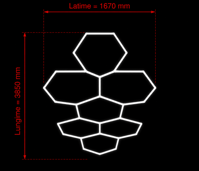 Sistem iluminat hexagonal LED pentru restaurant si spatiu comercial [3]