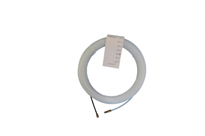 Sonda din PVC pentru tragere cablu 20m, alb [2]