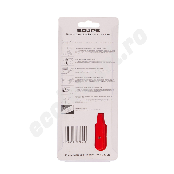 Tester digital de tensiune cu ecran LCD iluminat LED [2]