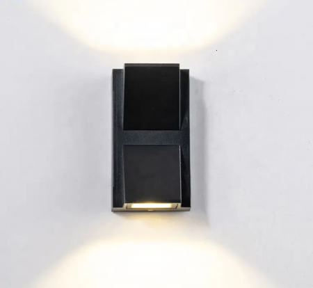 Aplice de perete interior, exterior - Aplica de exterior din aluminiu cu lumina calda sus jos 3500 K AL-042