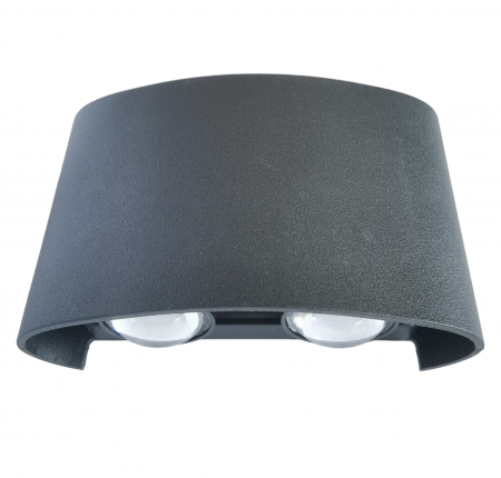 Aplice de perete interior, exterior - Aplica LED 2x2W Exterior Negru AL-042 6500K