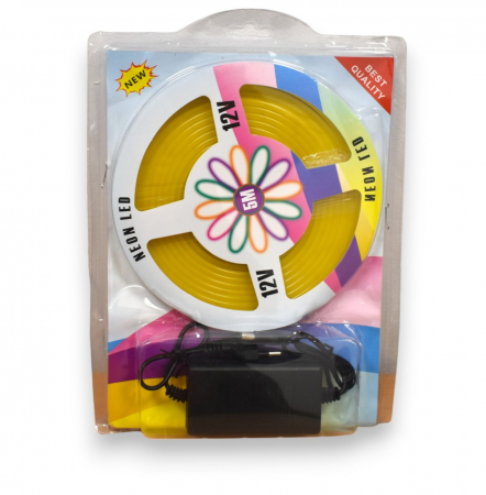 Banda led tip neon Flex portocaliu silicon SMD2835 lungime 5m [3]