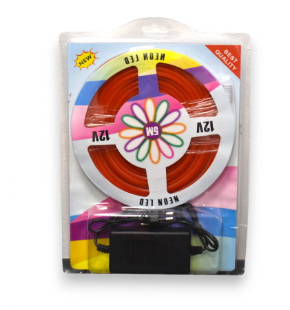 Banda led tip neon Flex rosu silicon  SMD2835 Lungime 5m [3]