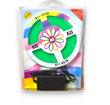 Banda led tip neon Flex verde silicon  SMD2835 Lungime 5m [1]