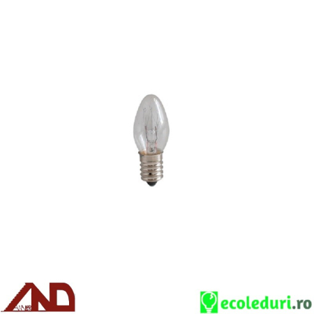 Surse de iluminat - Bec C7 E12  10W incandescent set de 10 buc