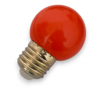 Bec Color led - Bec  LED G45 rosu matuit E27 10 buc