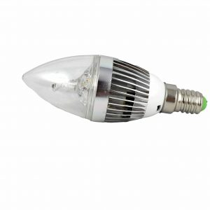 Bec lumanare filament Clar E14 3W Led cu soclu radiator aluminiu [1]