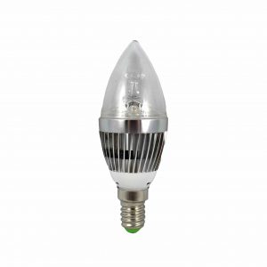 Becuri  Led - Bec lumanare filament Clar E14 3W Led cu soclu radiator aluminiu