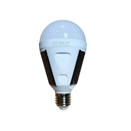 Bec Solar LED E27 12W cu Acumulator 1200mAh și 3 Panouri Solare [4]
