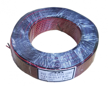 Cablu electric, canal cablu - Cablu MYUP 2x0.75 Boxe rosu negru
