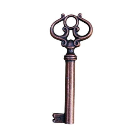 Scule / utile / sonerii - Cheie broască șifonier mică 7 cm alamă mobilier