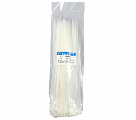 Cose / Coliere plastic - Cose 3 X 300 Albe-100buc/set