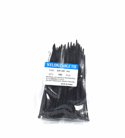 Cose / Coliere plastic - COSE 3X120 NEGRE 100buc/set