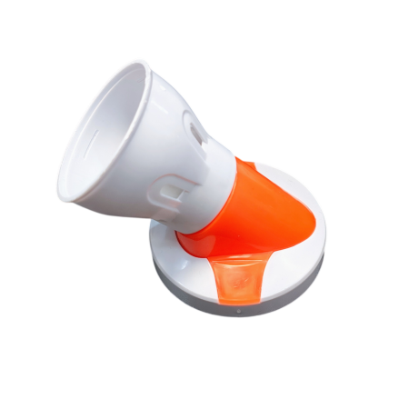 Dulii/Dulie adaptor - dulie-e27-oblica-plastic-alba-montaj-perete-tavan-105mm
