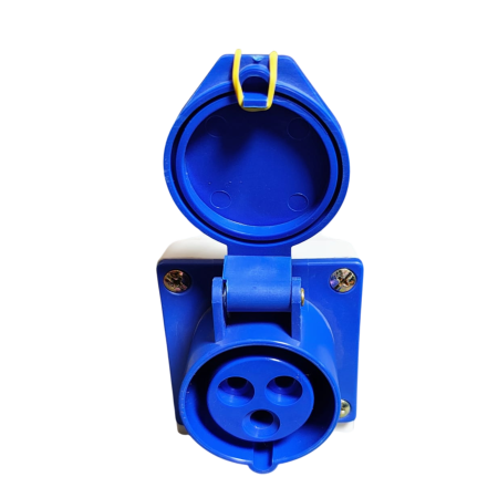 Ştechere/Stecher adaptor - Fisa Fixa industriala  2P+E 16 A 220V IP44 APARENTA