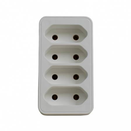 Aparataj şi accesorii - Adaptor triplu  multipriza cu 4 posturi plat YW-7377