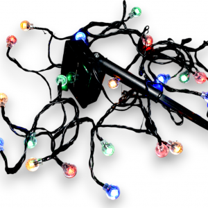 Instalatie-de-lumini-solara- glob-cu-bule-Instalatie Craciun, Tip glob cu bule , 20 Led-uri, 5 metri, Multicolor, Energie solara, Senzor de lumina [2]