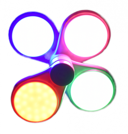 Bec Color led - Lampa Led cu 4 brate pliabile E27  40W lumina RGB