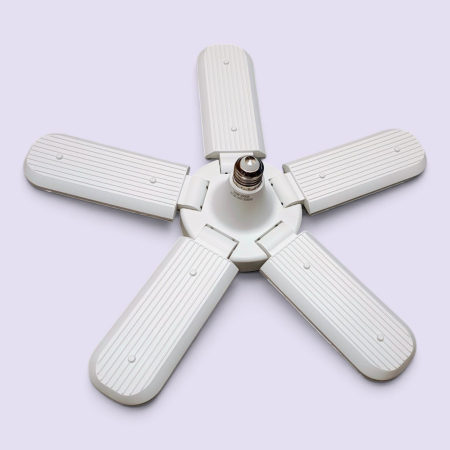 Lampă LED E27 50W cu 5 brațe pliabile transparente – iluminare 360° [2]