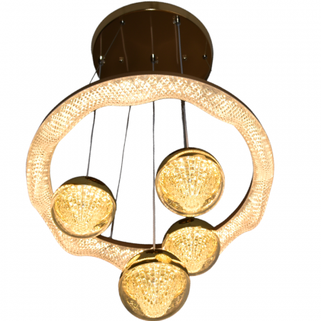 Lustre - Lustra led ajustabila circulara cu 4 globuri 64W 3000K/4000K/6500K A112