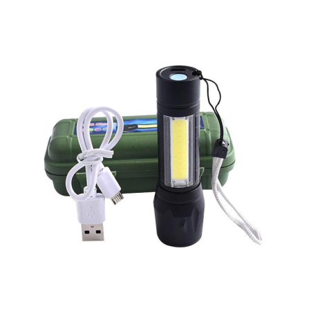 Mini lanterna LED cu 3 trepte iluminare si USB [2]