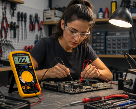 Electrocasnice de mici dimensiuni - Multimetru Digital DT-9205PRO – Aparat de Măsură AC/DC Multifuncțional