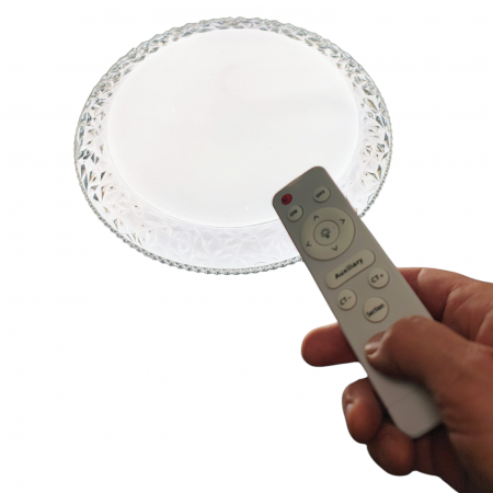 Plafoniera led cu telecomanda 48W 35cm dimabila 3 temperaturi de culoare ajustabile  3000K/4500K/6500K