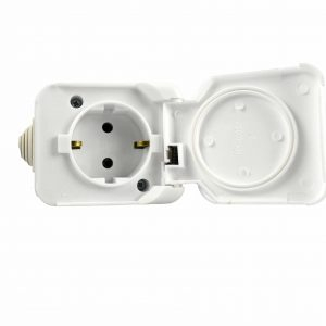 Aparataj şi accesorii - Priza simpla antigron cu protectie pe tencuiala