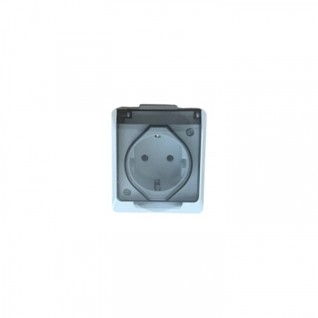 Priza simpla capac transparent contacte cupru [2]