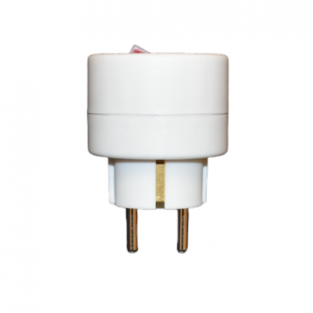 Priza adaptor cu intrerupator simpla 16A, alb [2]
