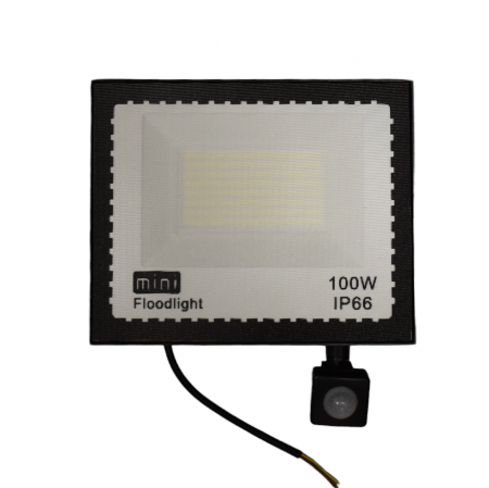 Corpuri de iluminat - Proiector Led 100 W cu senzor de lumina si miscare  exterior IP67 slim  6500k