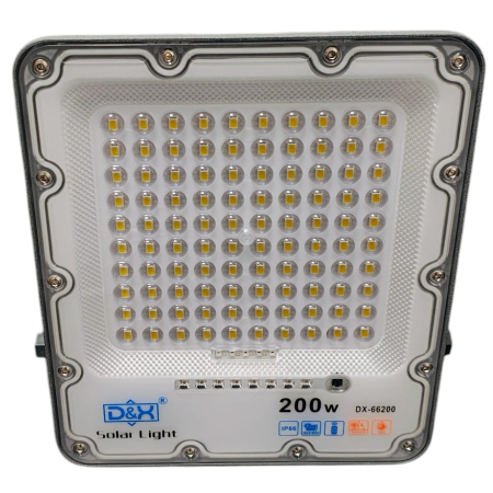 Proiectoare LED - Proiector solar 200w cu lumina alba si semnal rgb  cu panou solar separat