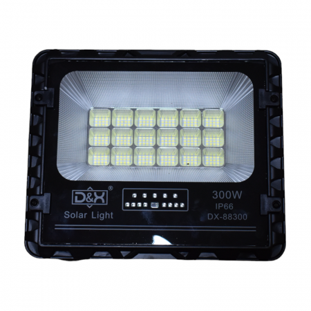 Lampi solare - Proiector solar 300W cu panou solar separat senzor crepuscular si functii multiple DX-88300