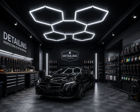 Surse de iluminat - Sistem iluminat hexagonal LED pentru restaurant si spatiu comercial