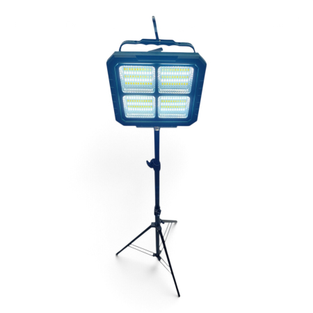 Trepied telescopic, H max 1,8m si  Proiector solar reincarcabil cu panou detasabil ,multiple functii,telecomanda [9]