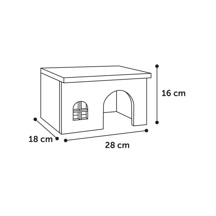 Căsuță din lemn pentru hamsteri Mody M Flamingo 28 x 18 x 16 cm [2]