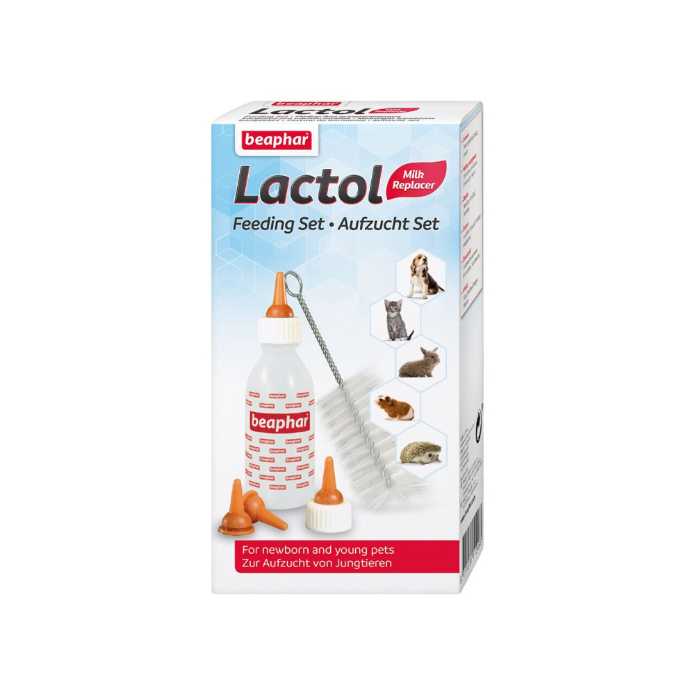 Lactol Set de Hrănire Beaphar pentru Căței, Pisoi și Animale Mici – Kit Complet cu Biberoane și Tetine [1]